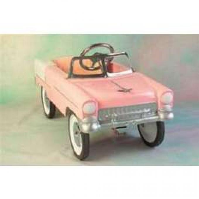 Pedal Car, All Steel, Coral, White