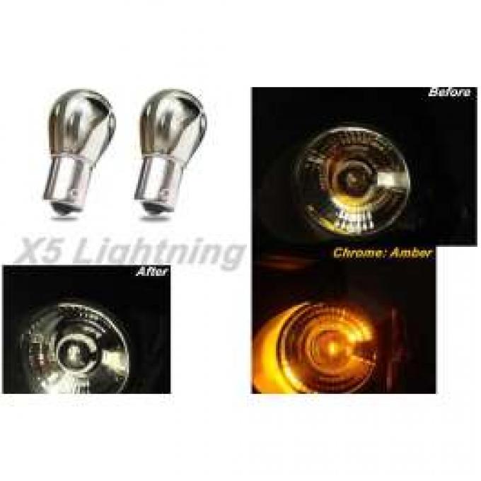 Light Bulbs, 1157, Chrome X5 Lightning Amber Silver Stealth