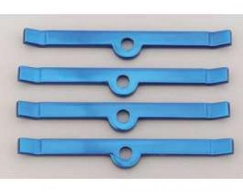 Chevy Valve Cover Hold Down Tabs, Steel, Powder Coated Blue,Small Block, 1955-1957