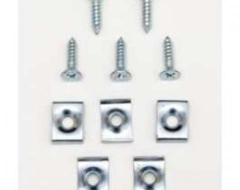 Chevy Hood To Cowl Seal Clip & Screw Set, 1949-1954