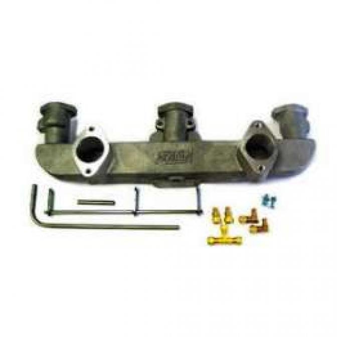 Chevy Fenton Intake Manifold, Aluminum, Dual Carb, 6-Cylinder, 1949-1954