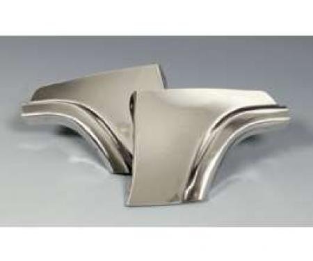Chevy Fender Skirt Scuff Pads, Stainless Steel, 1952-1954