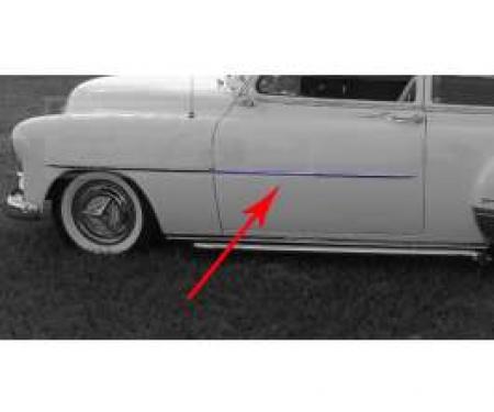 Chevy Door Molding, Stainless Steel, Left Or Right, 1951-1952