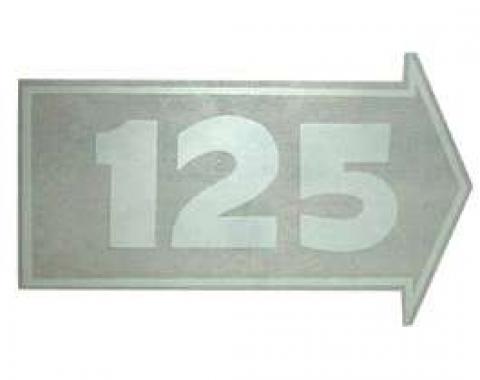 Chevy Valve Cover Decal, Automatic Transmission, 125 HP, 1953-1954