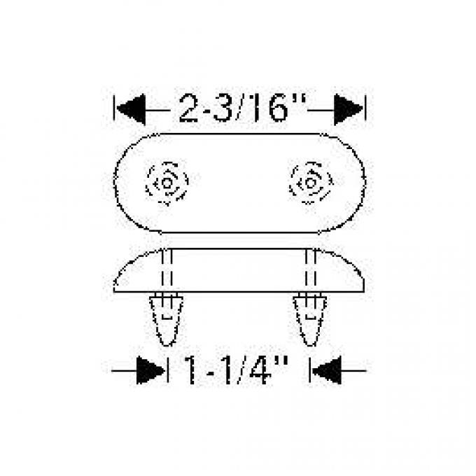 Chevy Rubber Bumper, Rear Bumper Deflector, 1949-1954