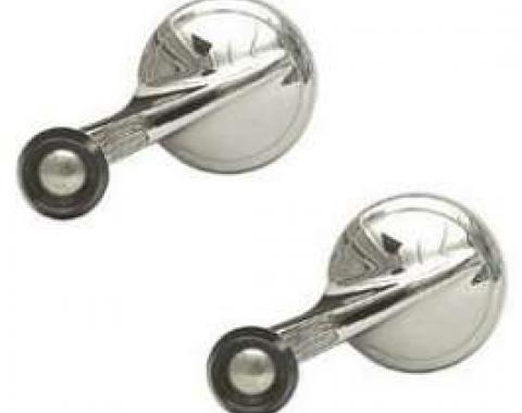 Chevy Vent Window Handles, With Black Knob, 1953-1954