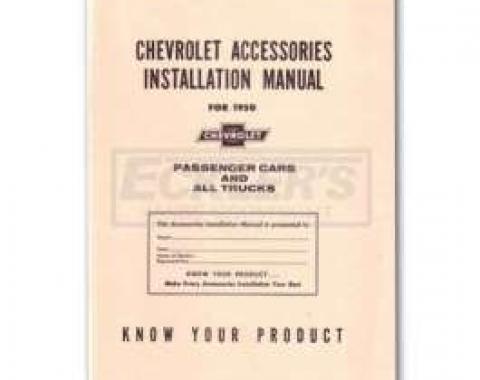 Early Chevy Accessories Installation Manual, 1950