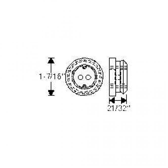 Chevy Grommet, Firewall Throttle Rod, 1949-1954