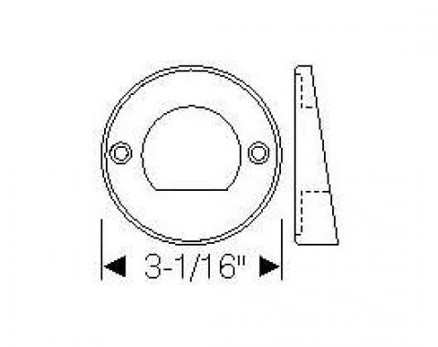 Chevy Mounting Gaskets, Back-Up Light Housing To Quarter Panel, 1949-1952