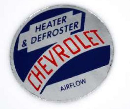 Chevy Heater Flow Tag, 1953