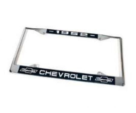 Chevy License Plate Frame, With Chevy Logo, 1952