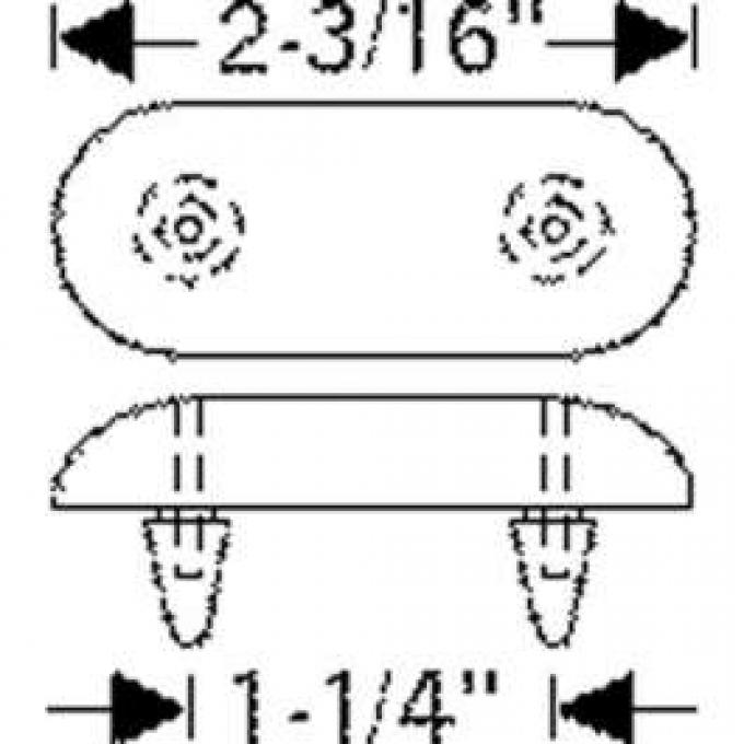 Chevy Rubber Bumpers, Rear Bumper Deflector, 1949-1954