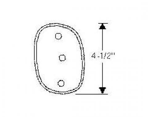 Chevy Mounting Gaskets, Taillight And License Bracket, Sedan Delivery, 1949-1951