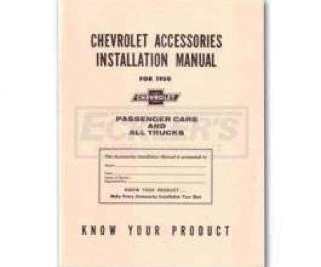 Early Chevy Accessories Installation Manual, 1950