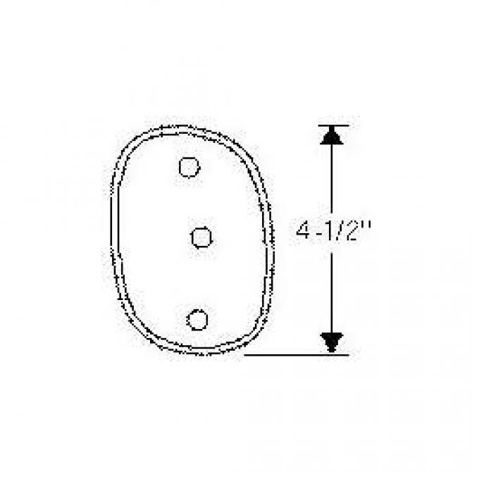 Chevy Mounting Gaskets, Taillight And License Bracket, Sedan Delivery, 1949-1951