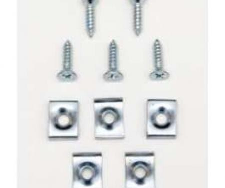 Chevy Hood To Cowl Seal Clip & Screw Set, 1949-1954