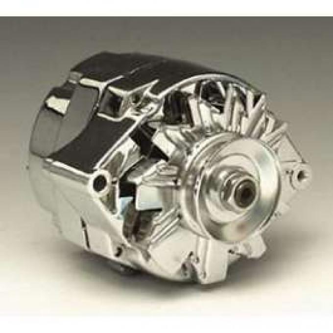 Chevy Alternator, 70 Amp, 1-Wire, Chrome, 1949-1954