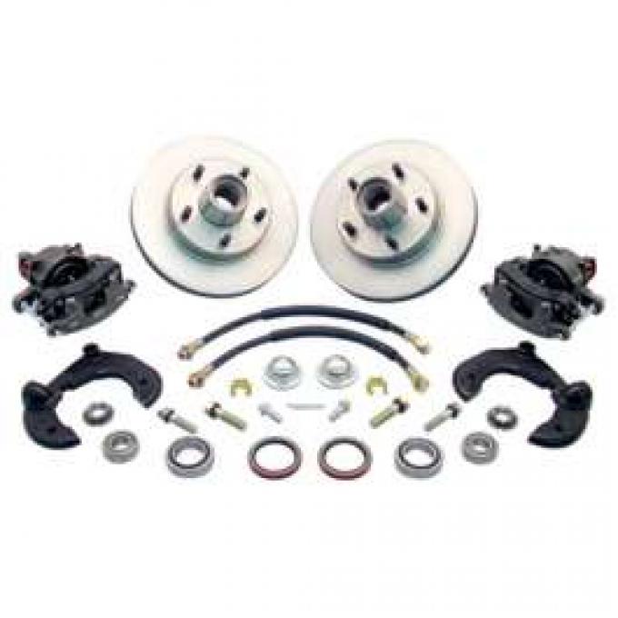 Chevy Power Front Disc Brake Kit, At The Wheel, With Chevy Bolt Pattern, Without Spindles, For Mustang II, 1949-1954