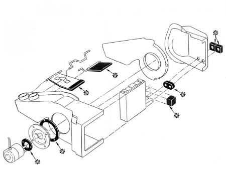 Dennis Carpenter Air Heater Seal Kit - 1967-72 Ford Truck     C7TZ-18500-A