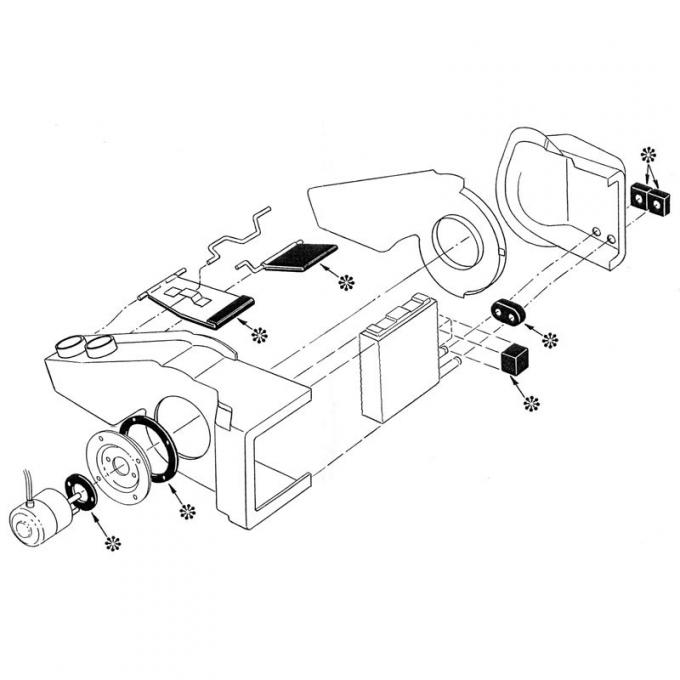 Dennis Carpenter Air Heater Seal Kit - 1967-72 Ford Truck     C7TZ-18500-A