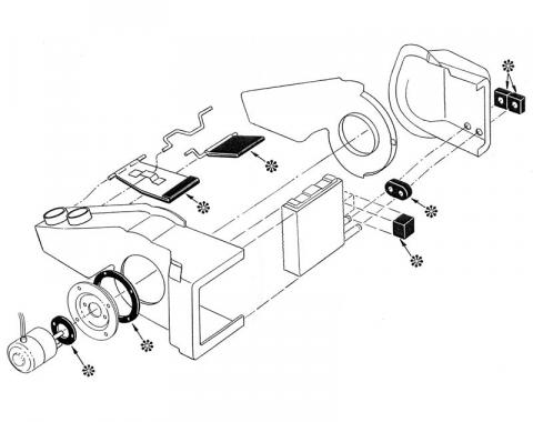 Dennis Carpenter Air Heater Seal Kit - 1967-72 Ford Truck     C7TZ-18500-A