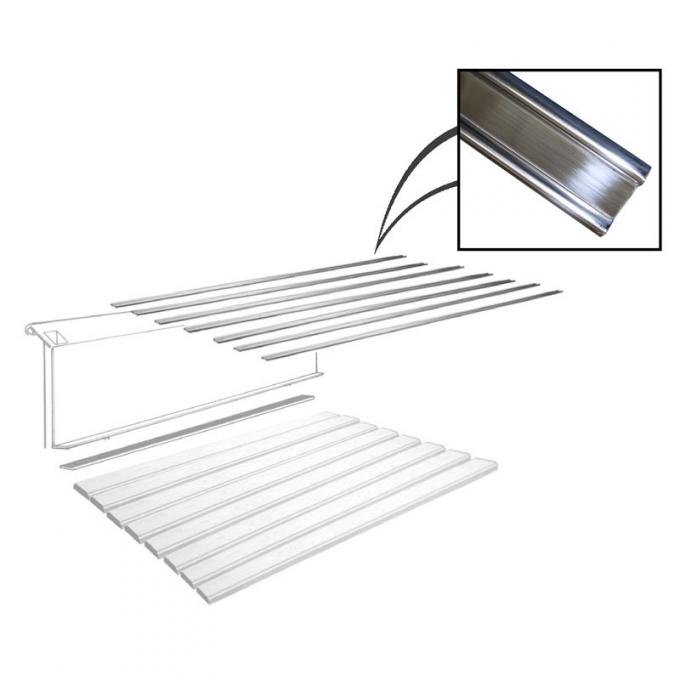 Dennis Carpenter Bed Strip Set - Polished Stainless - 6 1/2' Bed - No Holes - 1948-72 Ford Truck 7C-8112605-SSUP