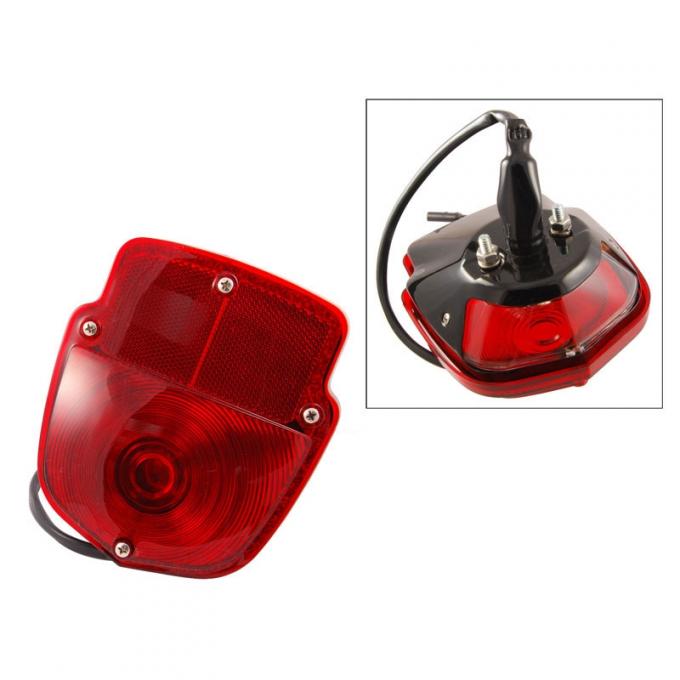 Dennis Carpenter Taillight Assembly - Left - Black - 1955-66 Ford Truck B6C-13405-LR