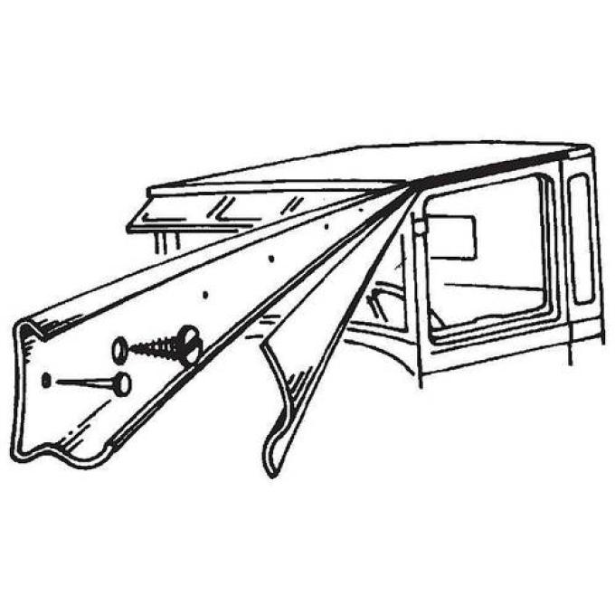 Rain Gutter Pickup Steel 30 3/4" A-47301-AOR