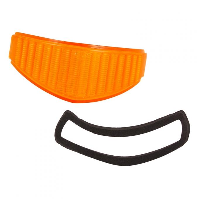 Dennis Carpenter Parklight Lens - Amber - Right or Left - 1951-52 Ford Truck     1C-13208-AMB