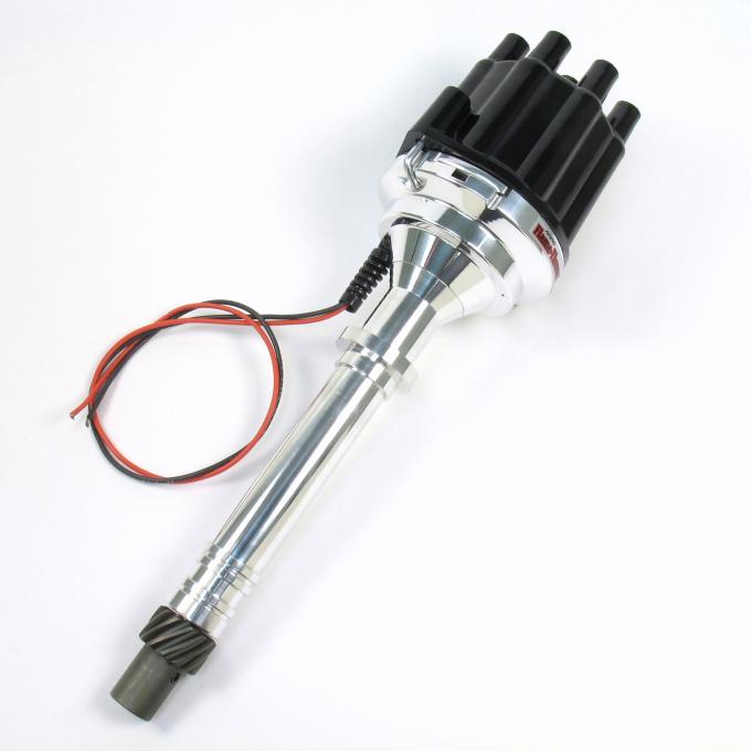 Pertronix Billet Distributor for Chevrolet 90 Degree V6 Engines (Ignitor II) with Mechanical Advance, Black / Female D107800
