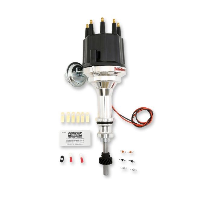Pertronix Billet Distributor for Ford 351W Engines (Ignitor II) with Vacuum / Mechanical Advance, Black / Male D131710