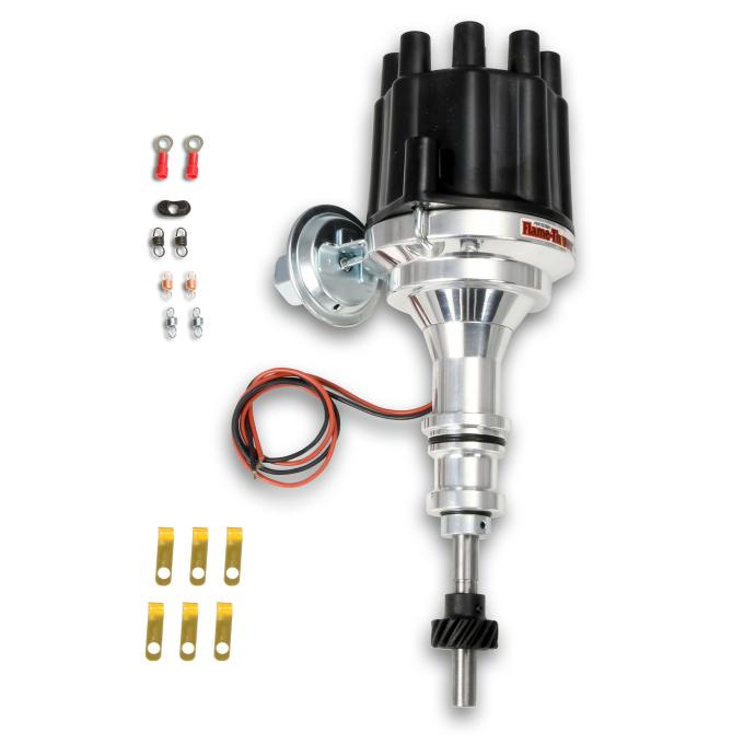 Pertronix Billet Distributor for Ford Small Block Engines (Ignitor II) with Vacuum / Mechanical Advance, Black / Female D130700