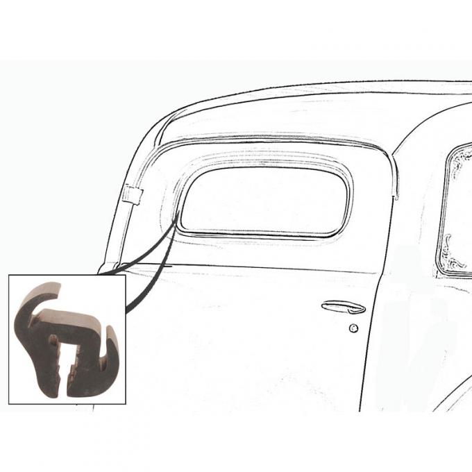 Dennis Carpenter Back Glass Seal - Sedan Delivery - 1940-41 Ford Car   01A-7842084