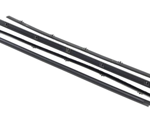 AMD Front Door Beltline Window Felts, Inner & Outer, Black, 67-72 Chevy GMC CK Truck Blazer Jimmy Suburban 582-4067-1S