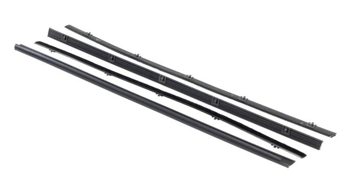 AMD Front Door Beltline Window Felts, Inner & Outer, Black, 67-72 Chevy GMC CK Truck Blazer Jimmy Suburban 582-4067-1S