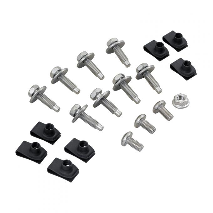 Dennis Carpenter Fender Bolt & Clip Kit - Stainless - 1966-77 Ford Bronco C6TZ-16007-SK