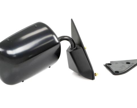 AMD Outside Door Mirror, Black Below Eyeline, RH, 88-98 Chevy GMC C/K Pickup Truck SUV X570-4088-BR