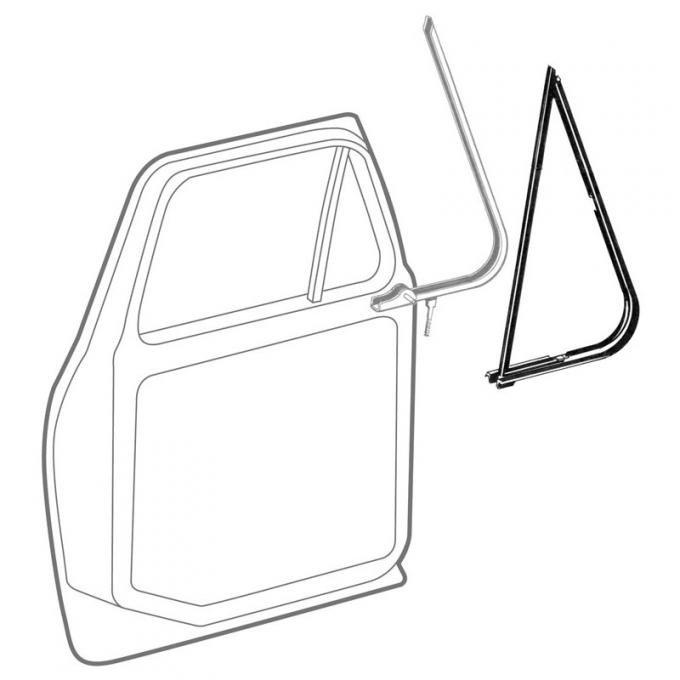 Dennis Carpenter Vent Window Rubber Seals - Premium Line - 1973-79 Ford Truck, 1978-79 Ford Bronco D3TZ-1021448-PR