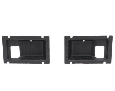 AMD Front Door Handle Escutcheons, Black, Pair, 77-80 Chevy GMC CK Pickup Blazer Jimmy Suburban X540-4077-1P
