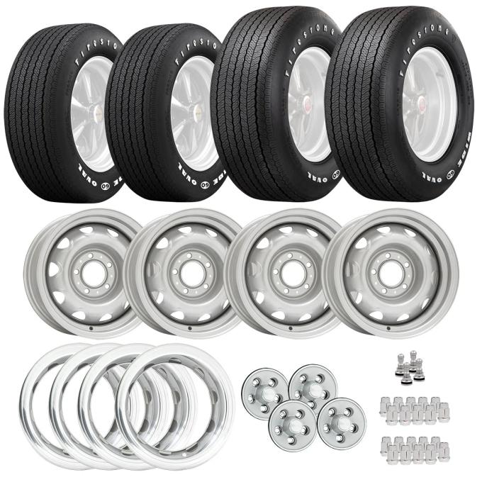 Wheel Vintiques 1971-74 Charger Firestone Wide Oval Radial ER60/LR60 RWL MOPAR Rallye Package 471342