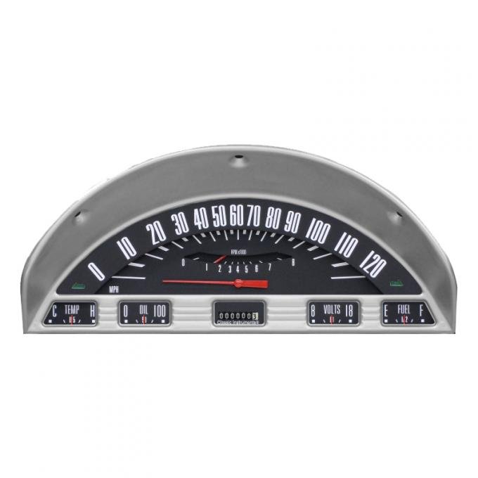 Dennis Carpenter Instrument Cluster - Black - 1956 Ford Truck FT56-BT