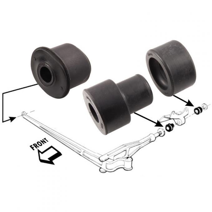 Dennis Carpenter Radius Arm Bushing Kit - with Twin I-Beam Axle - 1965-75 Ford Truck C5TZ-3B203-KIT