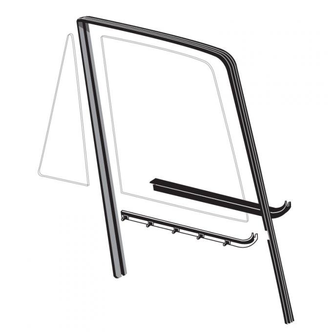 Dennis Carpenter Door Glass Anti-Rattler Kit - 1980-86 Ford Truck, 1980-86 Ford Bronco E0TZ-1021460-CA