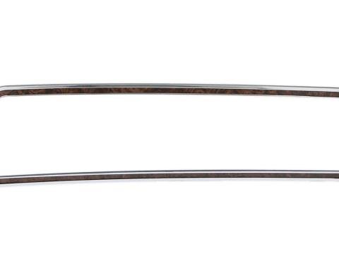 AMD Glove Box Door Trim, Chrome/Woodgrain, 73-79 Ford Truck; 78-79 Bronco 461-4573-2W