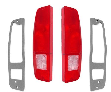 Dennis Carpenter Taillight Lens Kit - Lens and Gaskets - 1967-72 Ford Truck, 1967-77 Ford Bronco, 1967-72 Ford Econoline C7TZ-13450-KIT