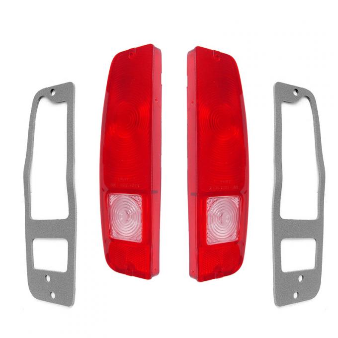 Dennis Carpenter Taillight Lens Kit - Lens and Gaskets - 1967-72 Ford Truck, 1967-77 Ford Bronco, 1967-72 Ford Econoline C7TZ-13450-KIT