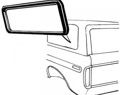 Dennis Carpenter Quarter Window Seals - 1 Pair - Stationary Glass - 1978-79 Ford Bronco D8TZ-9829904-D