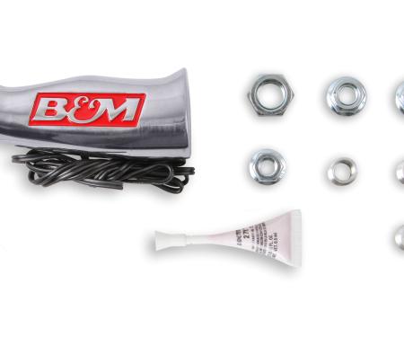 B&M Universal T-Handle, Brushed with 12V Switch 80658
