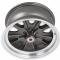 Legendary Wheels HB45, 17 X 8 In., 5 X 4.5, 4.75 BS, Charcoal/Machined LW90-70854B