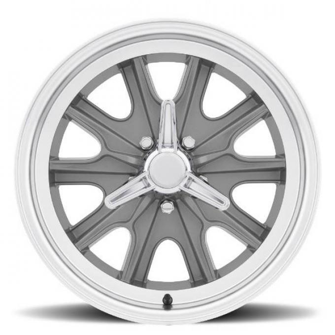 Legendary Wheels HB45, 15 X 7 In., 5 X 4.5, 4.25 BS, Charcoal/Machined LW90-50754B